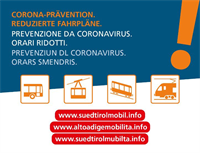 Prevenzione da Coronavirus. Orari ridotti.